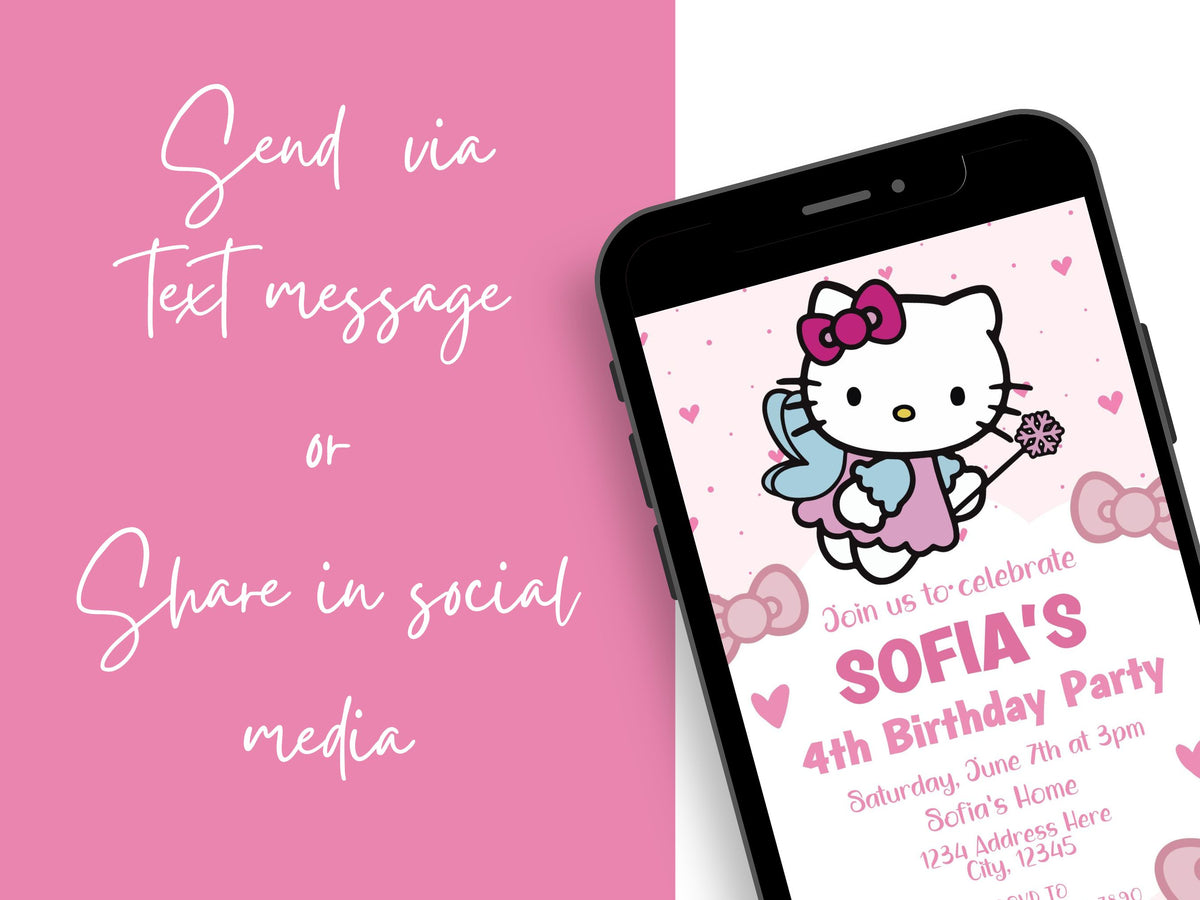 Hello Kitty Editable Birthday Invite – Mama Life Printables