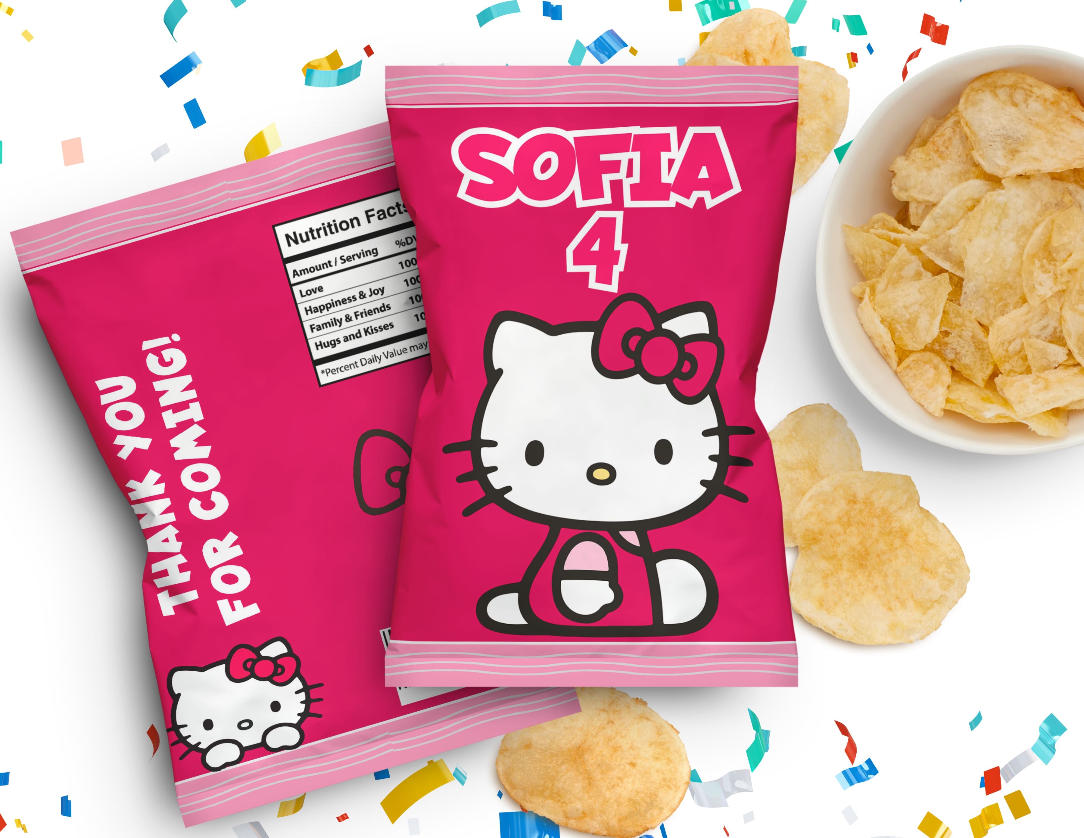 Hello Kitty Chip Bag Template | Printable Party Favor Design – Mama ...