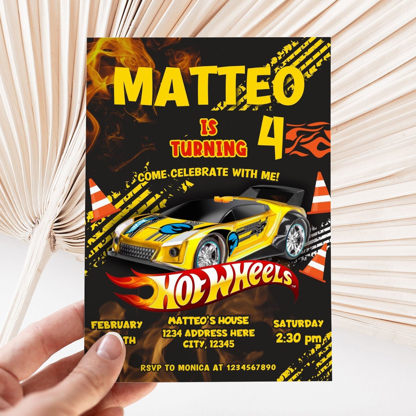 hot wheels birthday invitation template