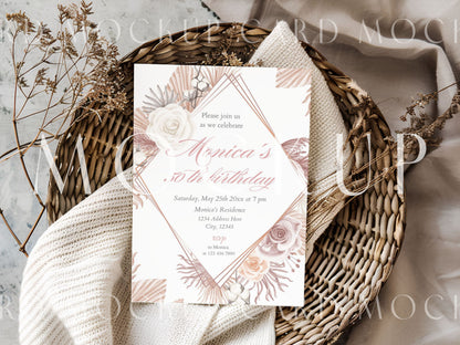 boho card mockup