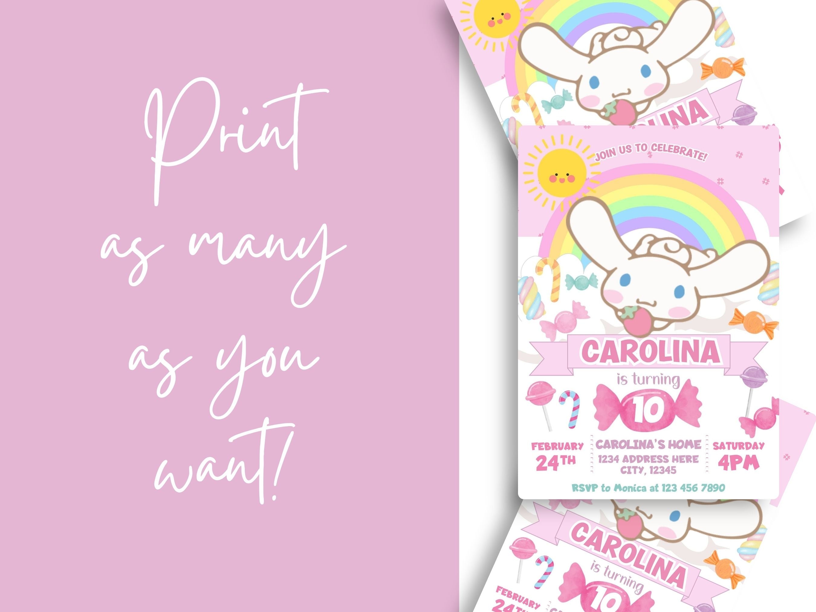 Kawaii Cinnamoroll Birthday Invitation – Mama Life Printables