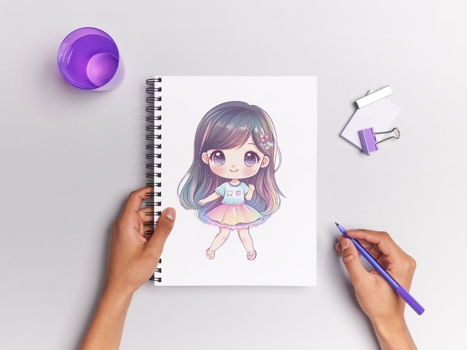 kawaii chibi cute girl png cliparts