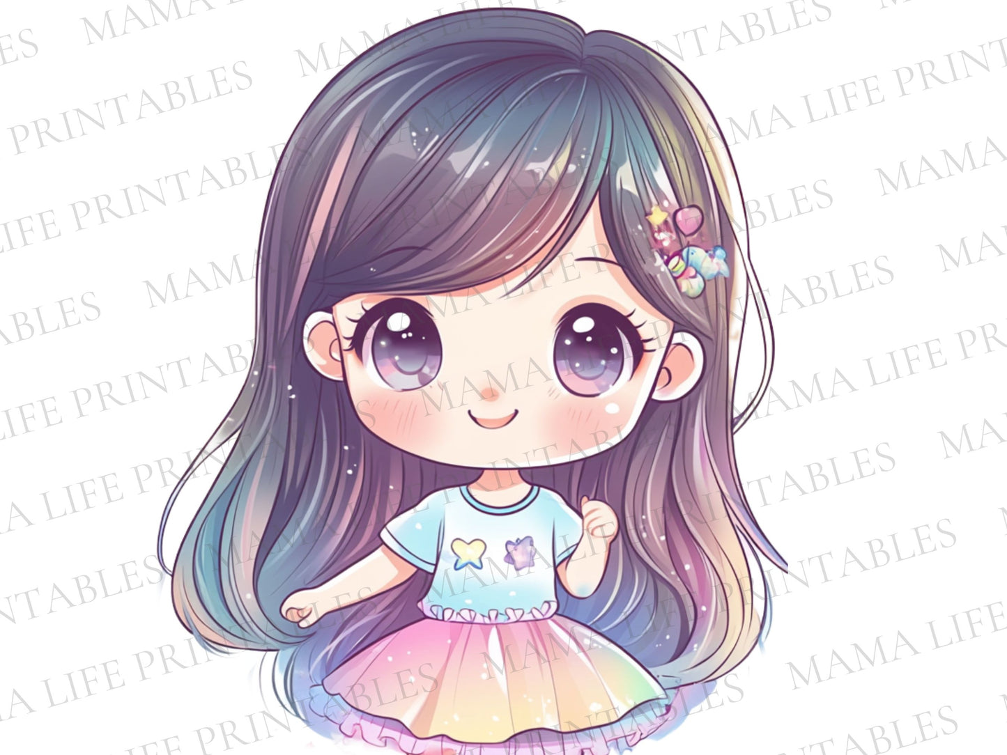 kawaii chibi cute girl png cliparts