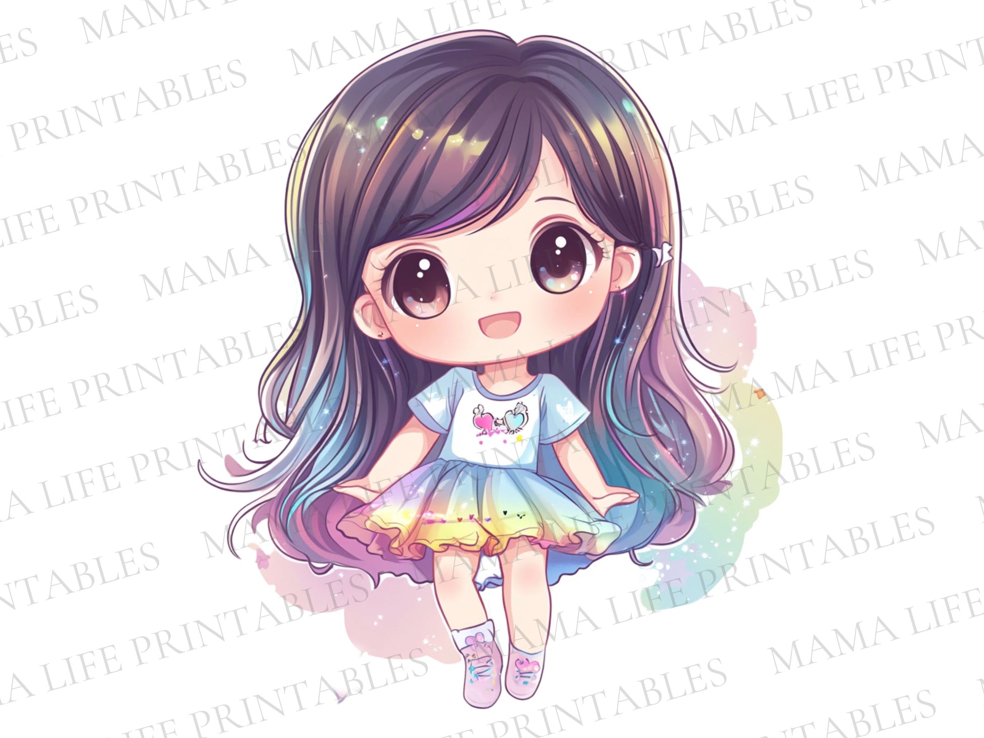 kawaii chibi cute girl png cliparts