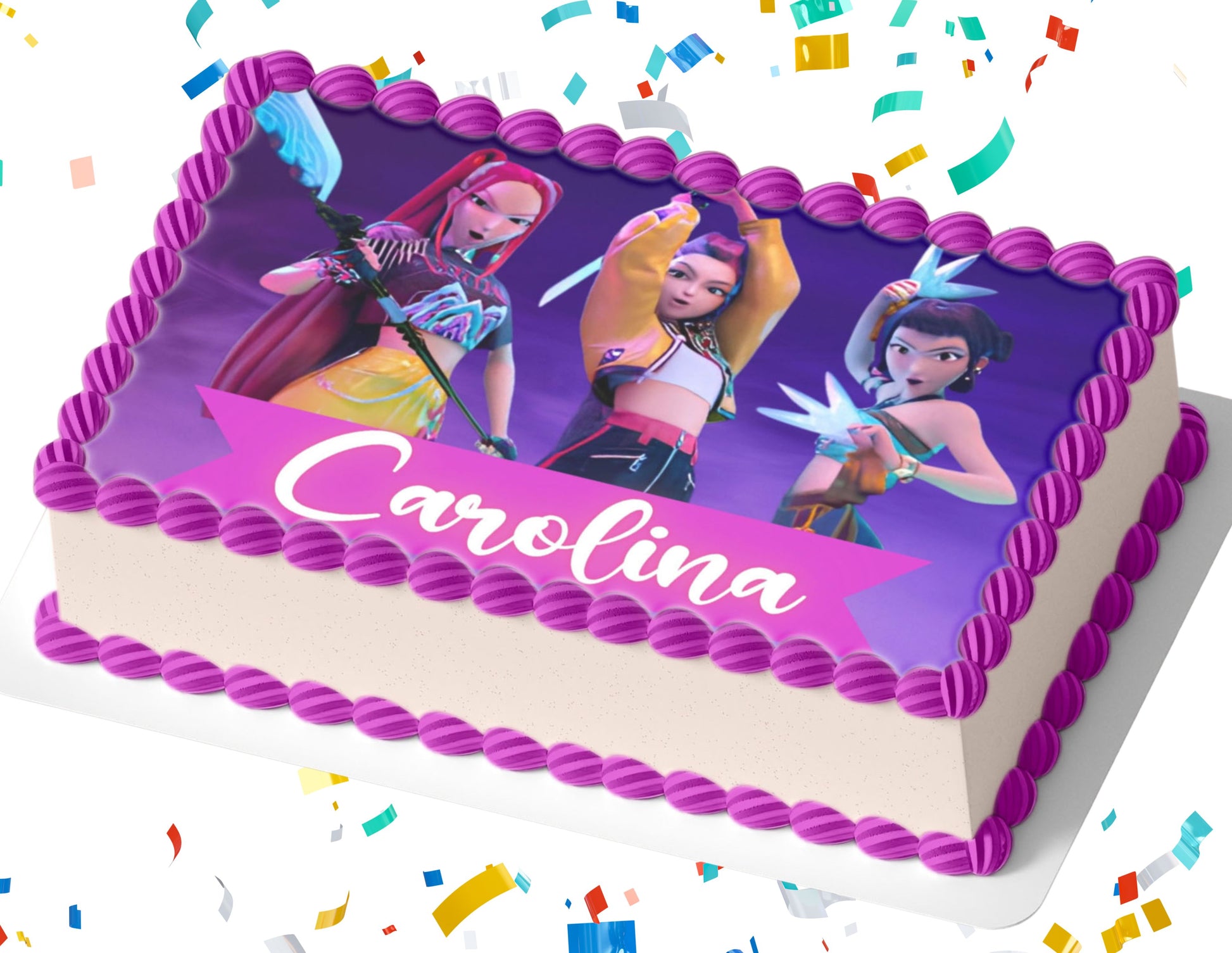 kpop demon hunter cake topper