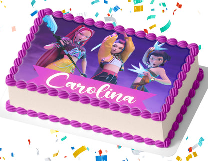 kpop demon hunter cake topper