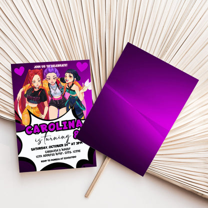 Kpop Demon Hunters Huntrix Digital Invitation