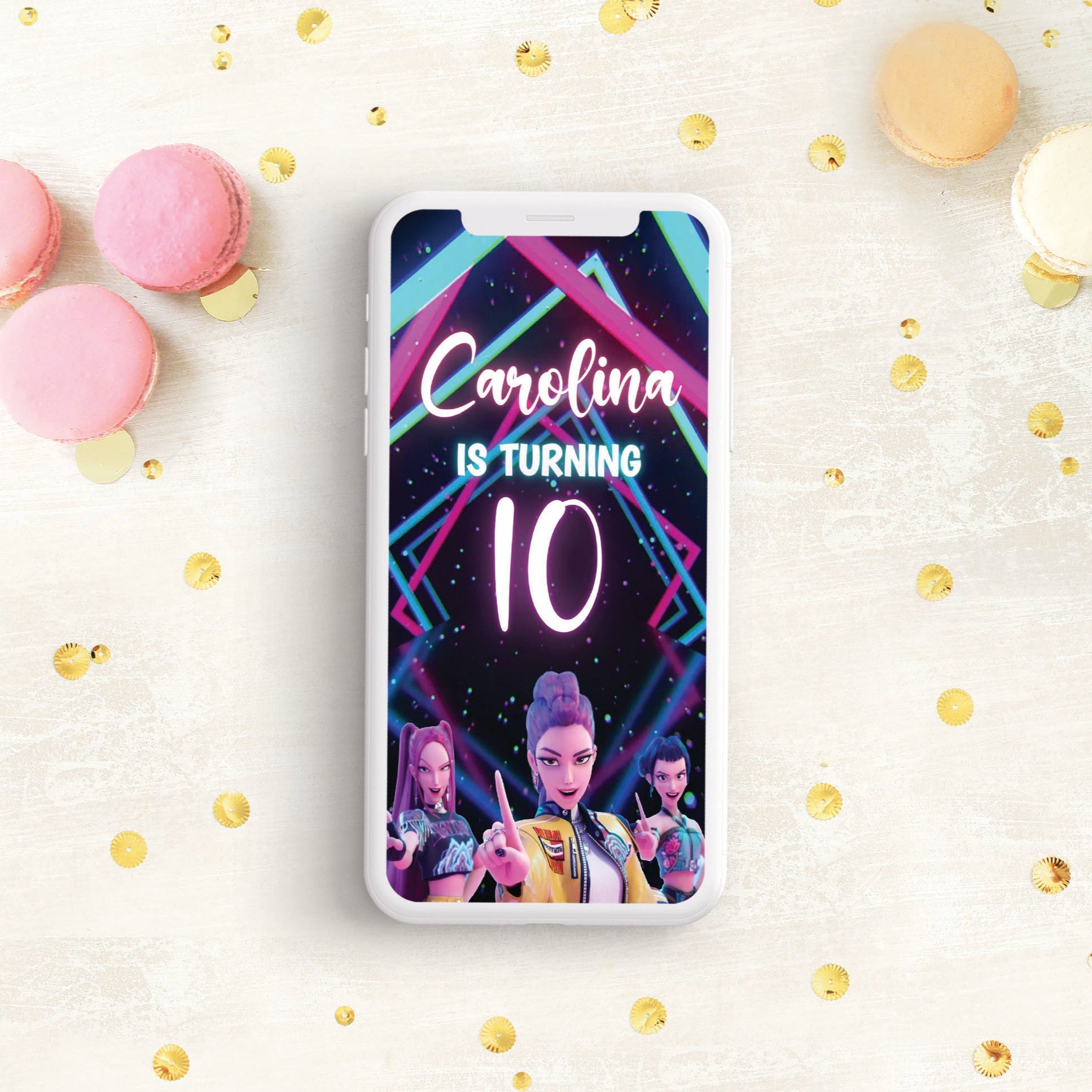 Kpop Demon Hunters video invitation