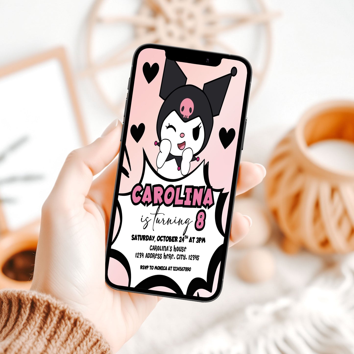 kuromi digital invitation