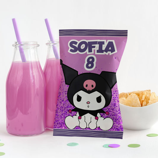 kuromi printable chip bag