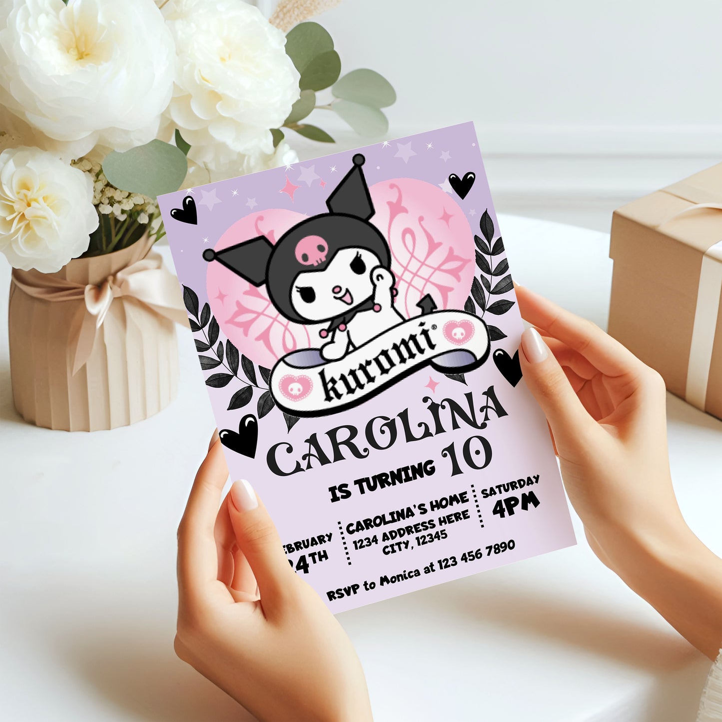 Kuromi digital invitation