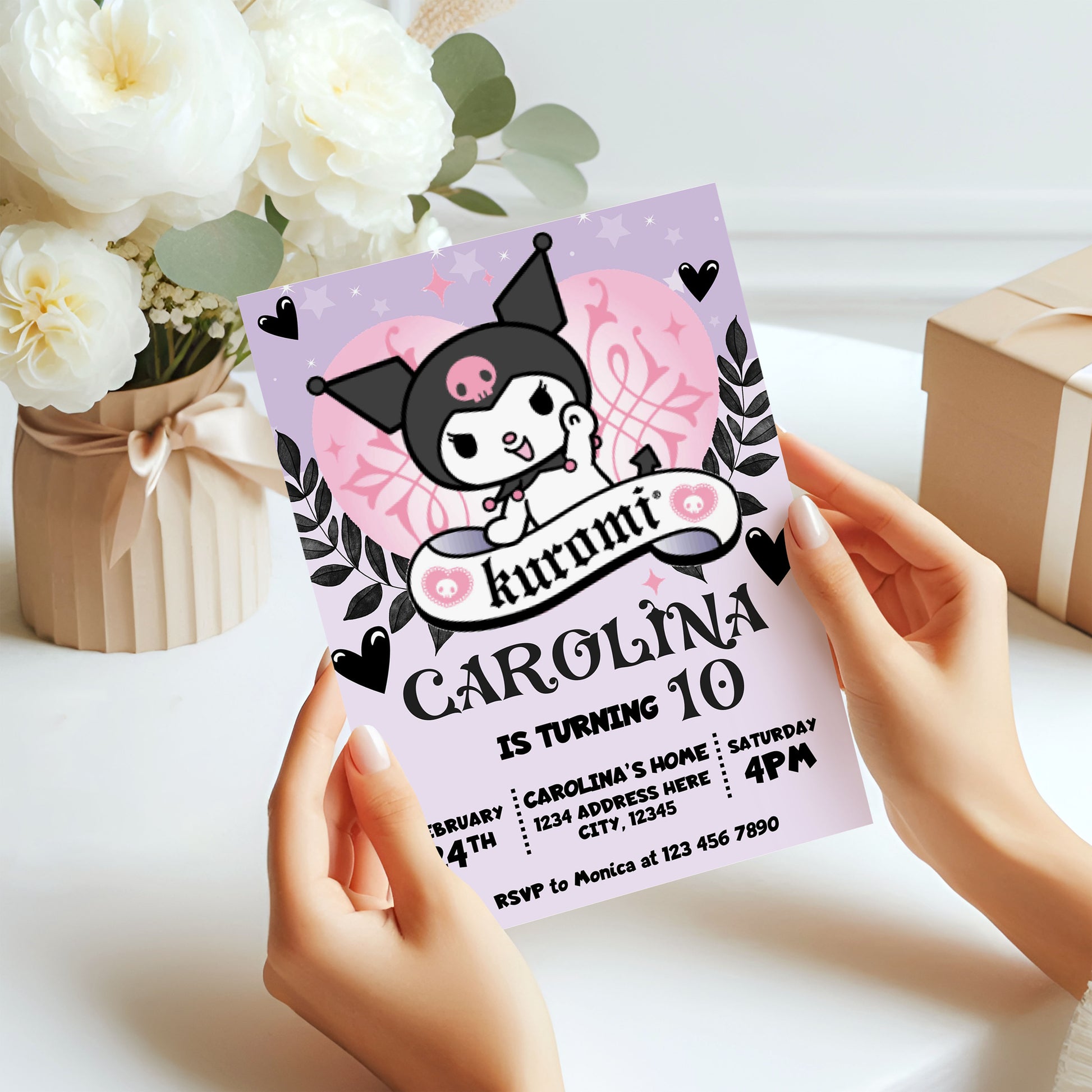 Kuromi digital invitation