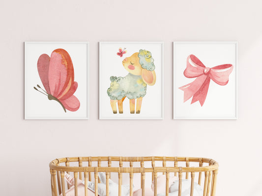 Lamb-Themed Nursery | Kids' Room Wall Art - Digital Artwork - Mama Life Printables