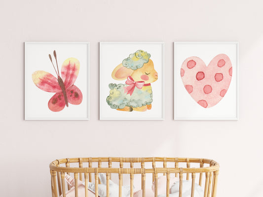 Lamb-Themed Nursery | Kids' Room Wall Art - Digital Artwork - Mama Life Printables