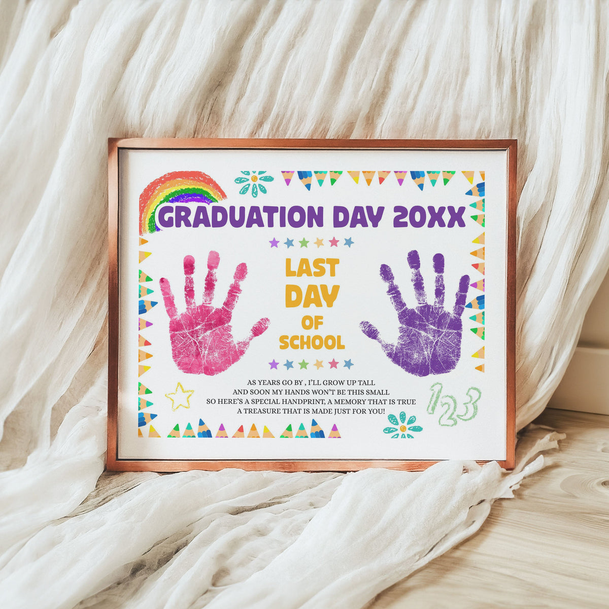 Printable Graduation Day Handprint Art | DIY Kid Keepsake – Mama Life ...