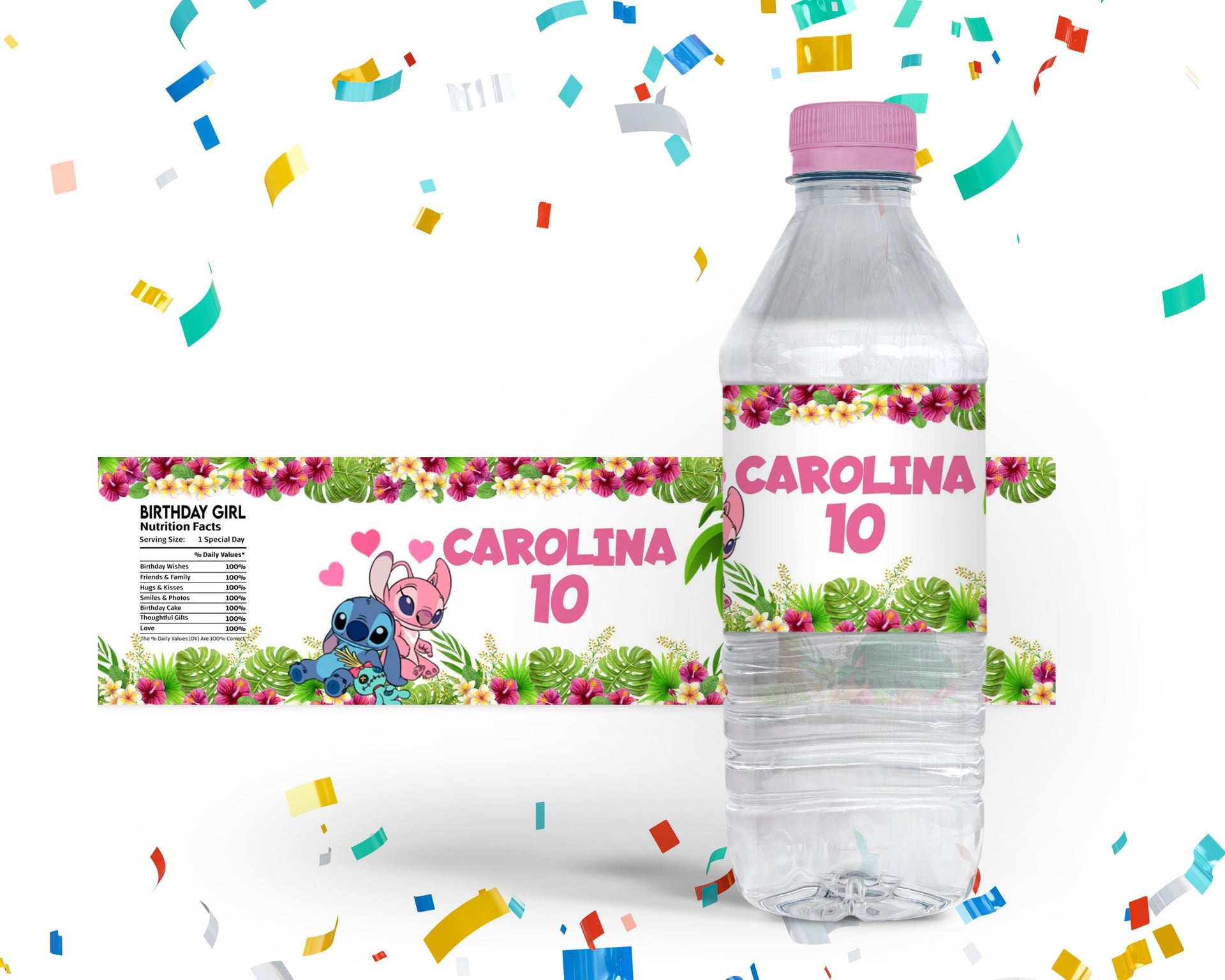 Etiquetas para botellas de agua de Lilo y Stitch – Mama Life Printables, image size:1920x1536