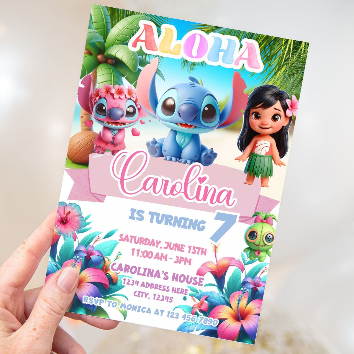 Lilo & Stitch Birthday Invitation | Editable Template – Mama Life ...