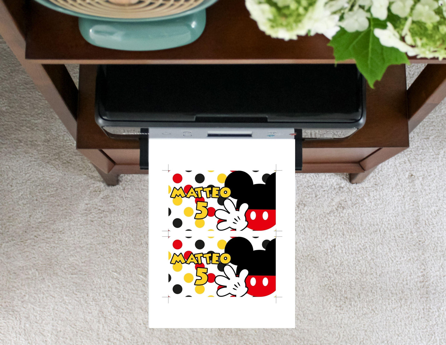 Mickey Mouse Favor Box Label - Gable Box Label - Mama Life Printables