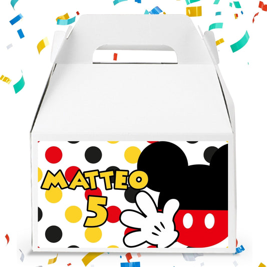 Mickey Mouse Favor Box Label - Gable Box Label - Mama Life Printables
