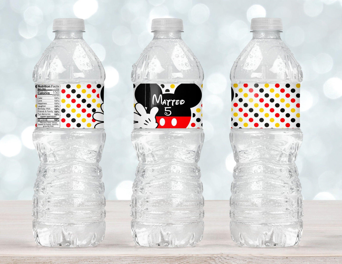 Mickey Mouse Water Bottle Labels - Party Favors - Mama Life Printables