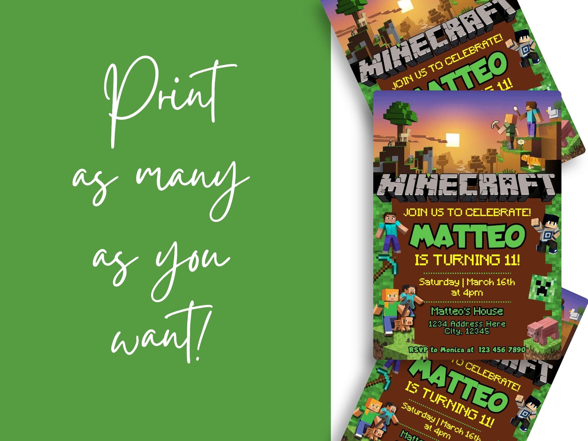 Editable Minecraft Party Invitation – Mama Life Printables editable-minecraft-party-invitation-mama-life-printables