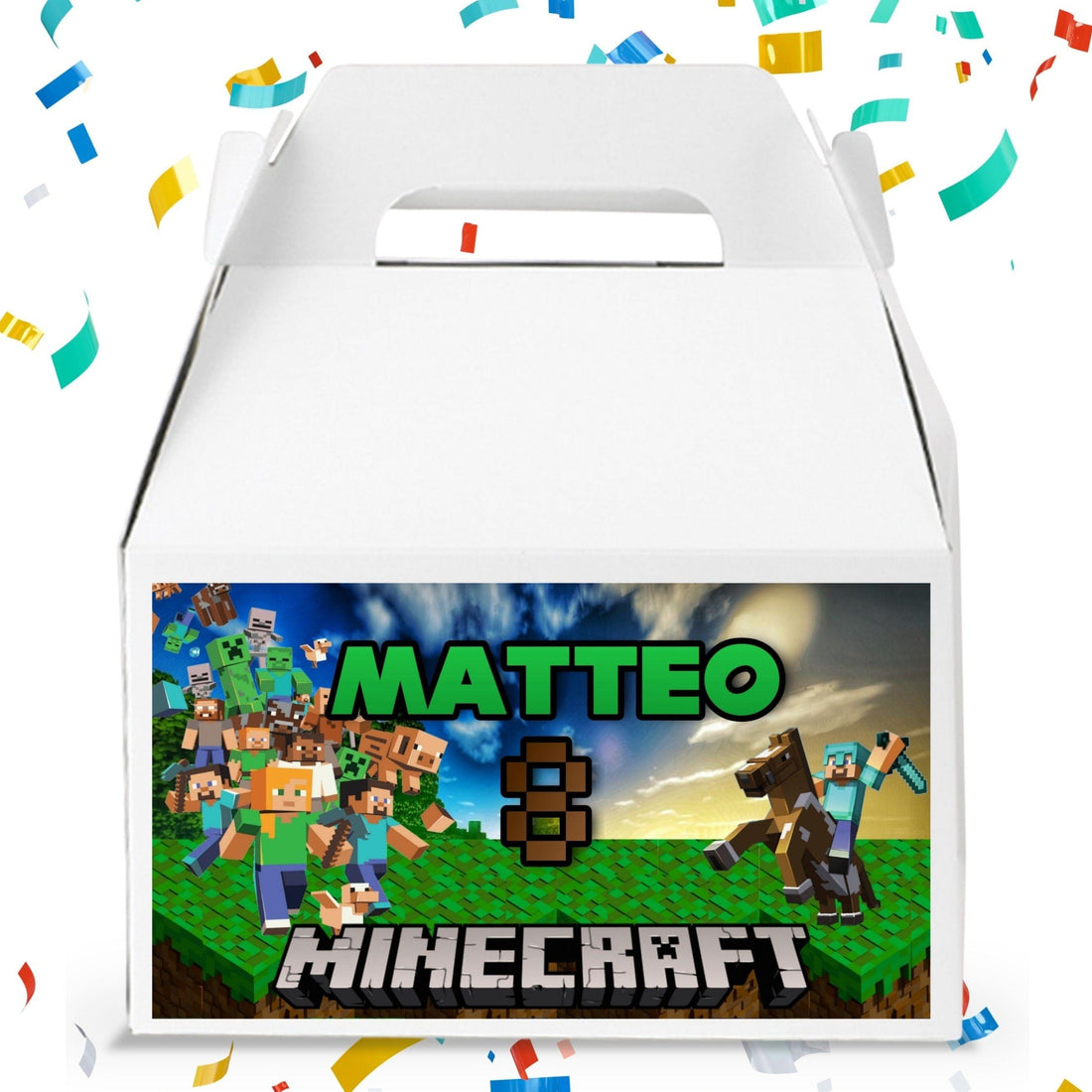 Minecraft Favor Box Label – Mama Life Printables