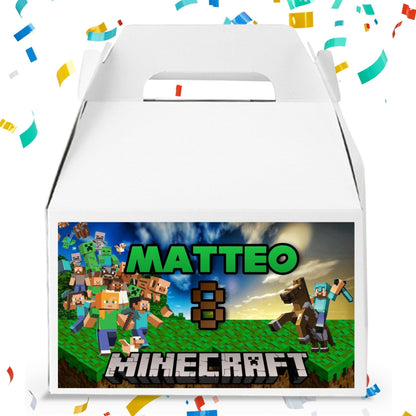 Minecraft Favor Box Label - Gable Box Label - Mama Life Printables