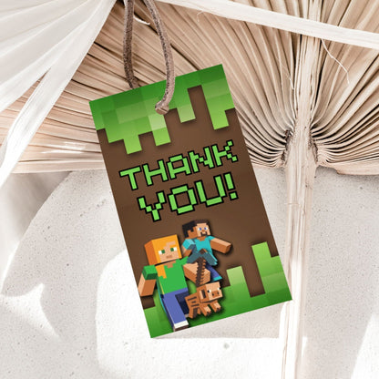 Minecraft Thank You Tags - Party Favors - Mama Life Printables