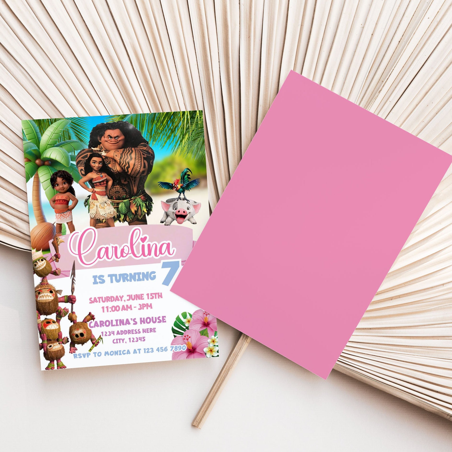 Moana 2 Invitation Template Editable Birthday Party Invite Mama