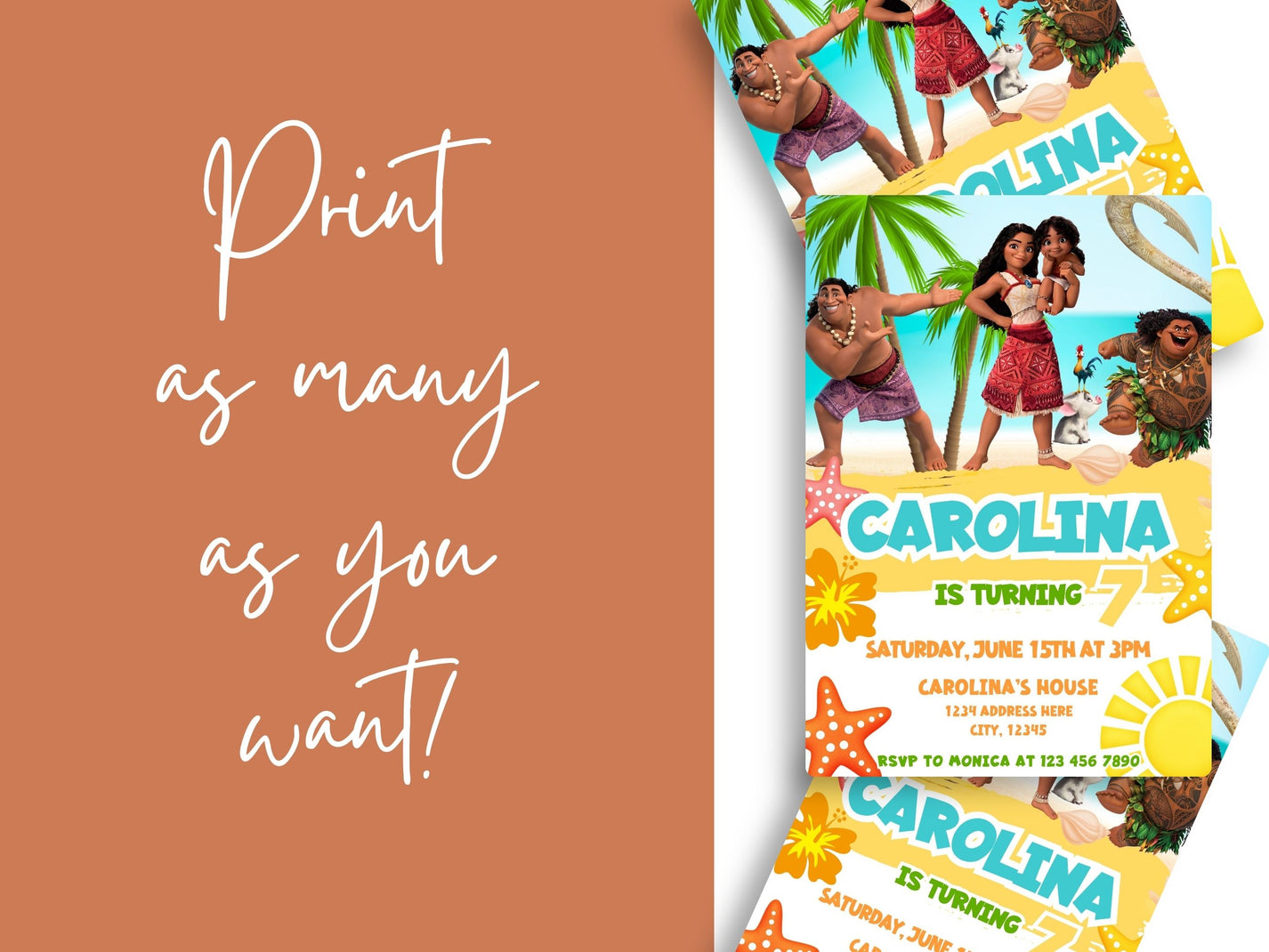 Moana 2 Birthday Invitation Template Editable Digital Download Mama