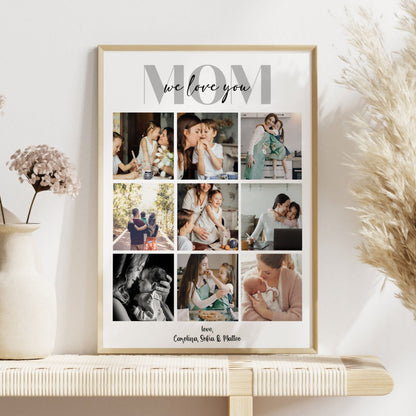 Mother's Day Photo Collage Poster - Digital Artwork - Mama Life Printables