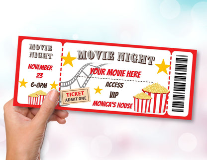 movie night ticket template