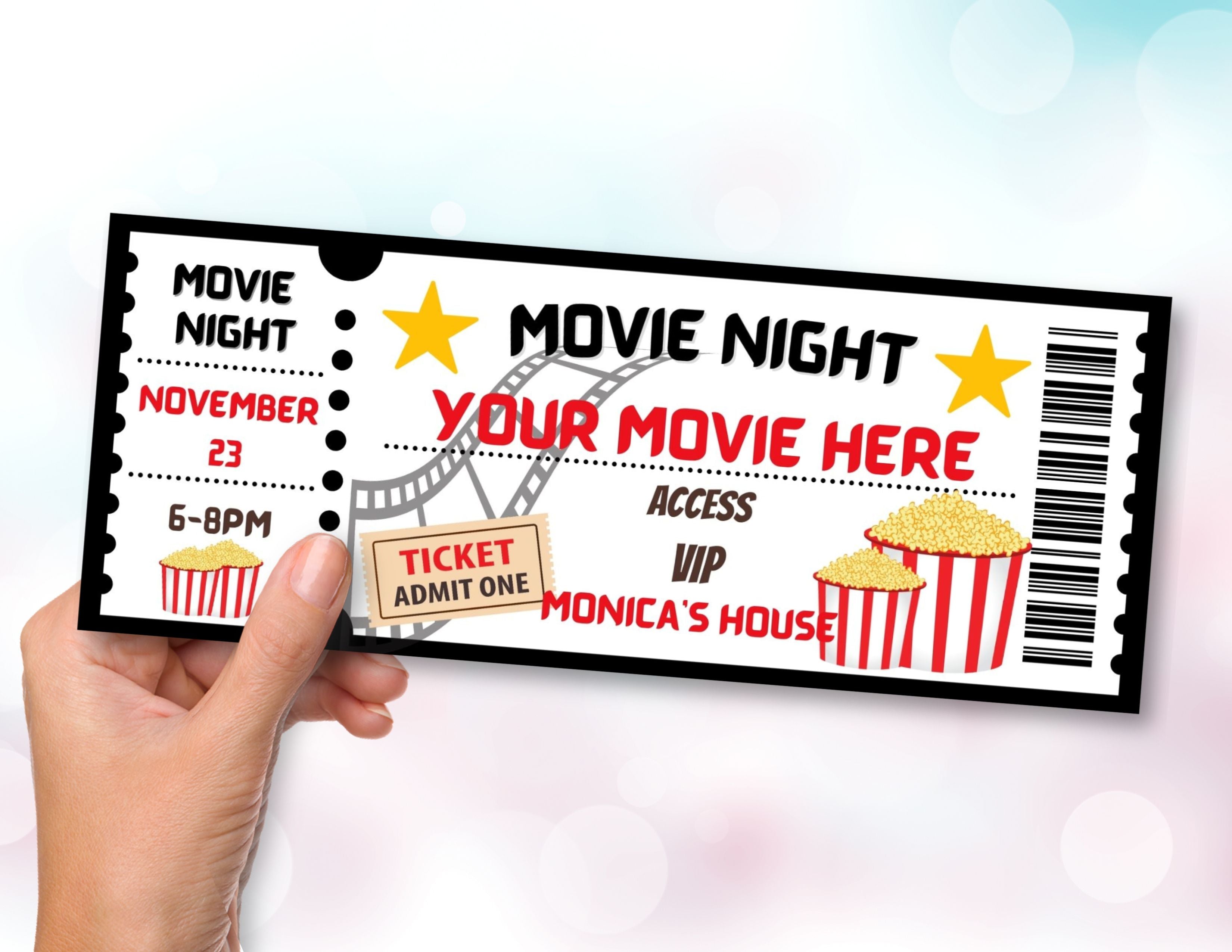 Movie Night Email Example Movie Night Editable Invitation – Mama Life Printables