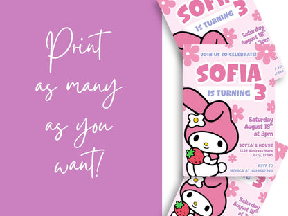 My Melody digital invitation
