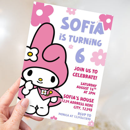 Sanrio My Melody party invite