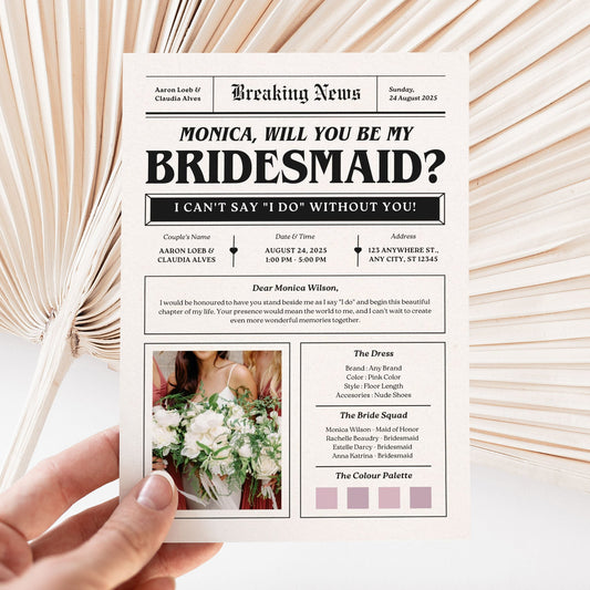 bridesmaid proposal template