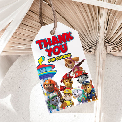 Paw Patrol Thank You Tags - Party Favors - Mama Life Printables