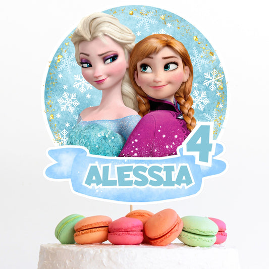 Personalized Frozen Cake Topper - Toppers - Mama Life Printables