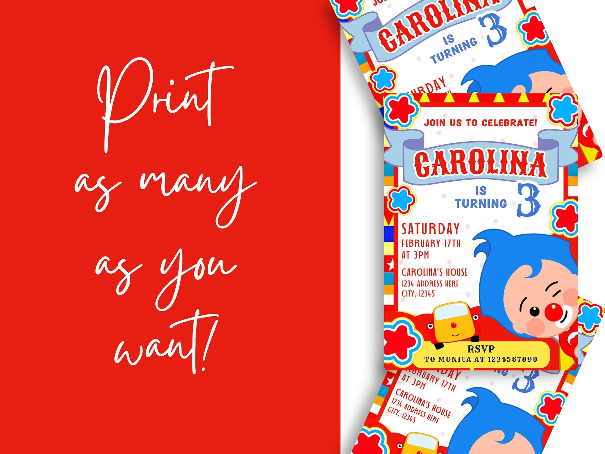 Plim Plim Birthday Invitation Template Mama Life Printables