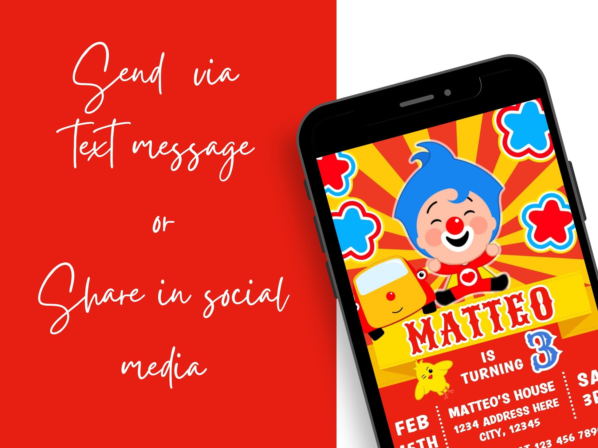 Plim Plim Birthday Invitation Template Mama Life Printables