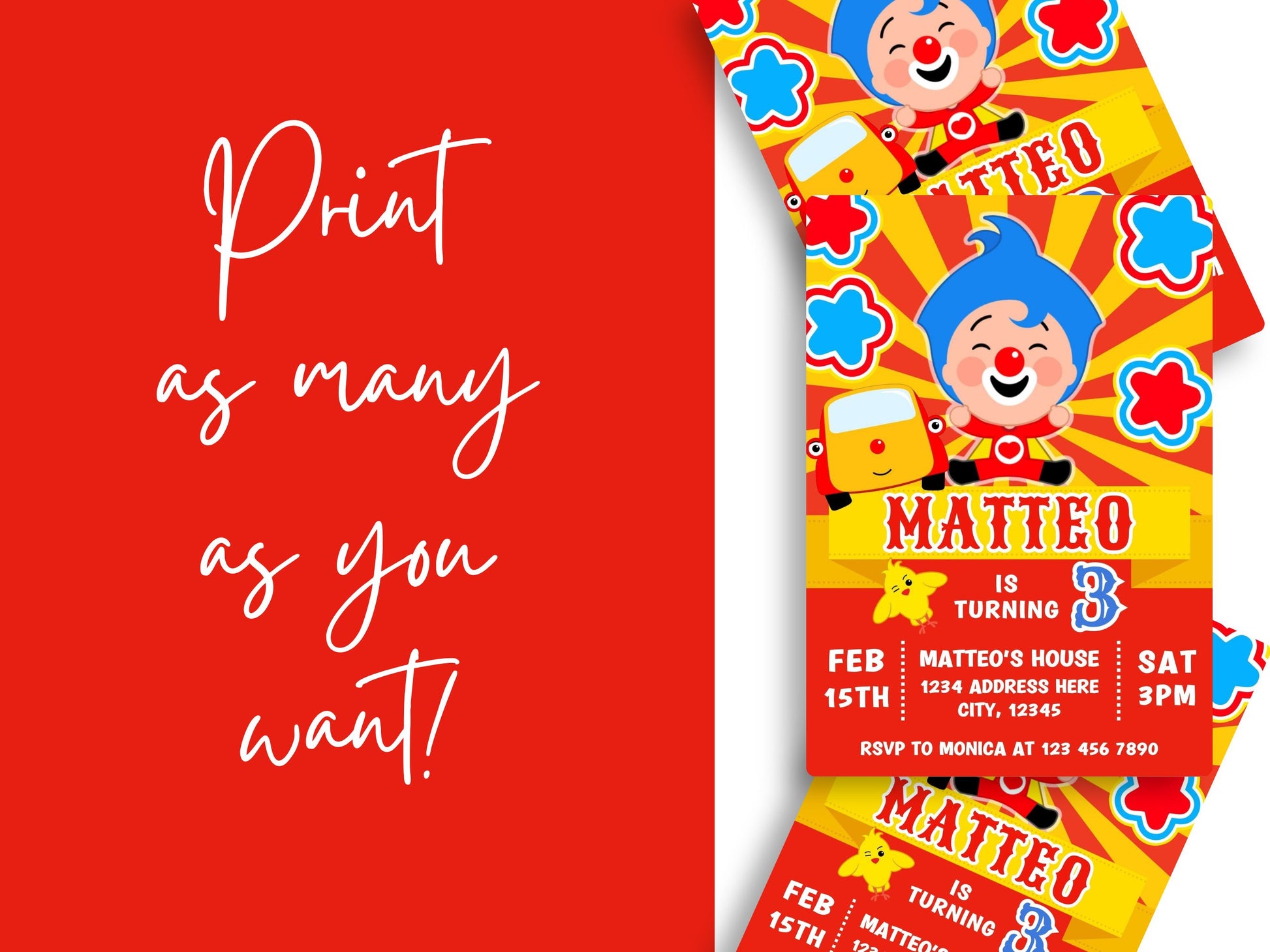 Plim Plim Birthday Invitation Template Mama Life Printables