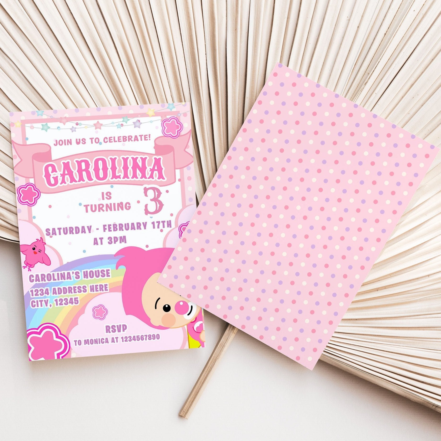 Plim Plim Pink Birthday Invitation Template Mama Life Printables