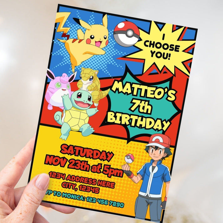 Pokémon Birthday Invitation Template – Mama Life Printables