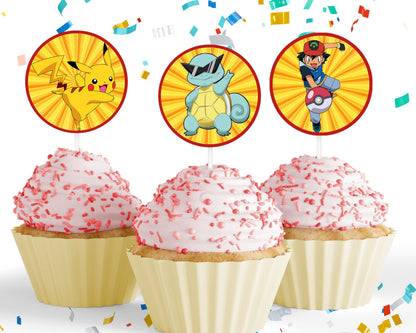 Pokémon Cupcake Toppers - Toppers - Mama Life Printables