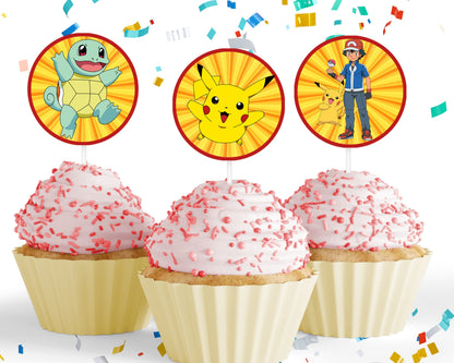 Pokémon Cupcake Toppers - Toppers - Mama Life Printables