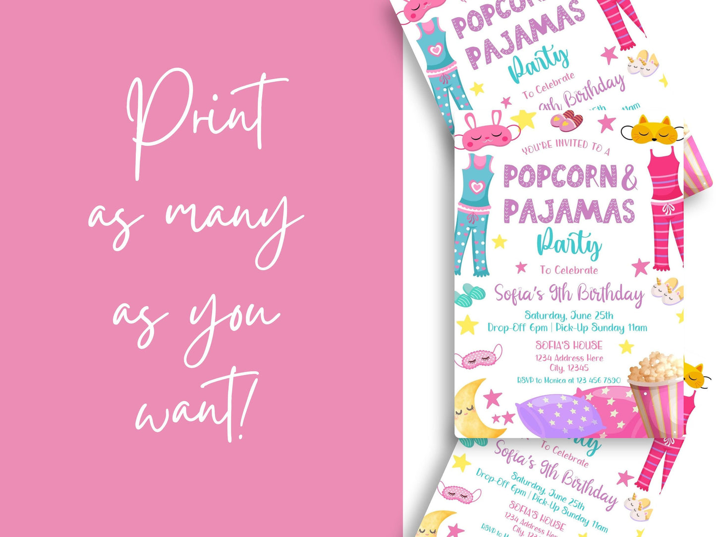 popcorn-and-pajamas-invitation-template-mama-life-printables for Pajama Party Invites Free Printables Popcorn and Pajamas Invitation Template – Mama Life Printables for Pajama Party Invites Free Printables