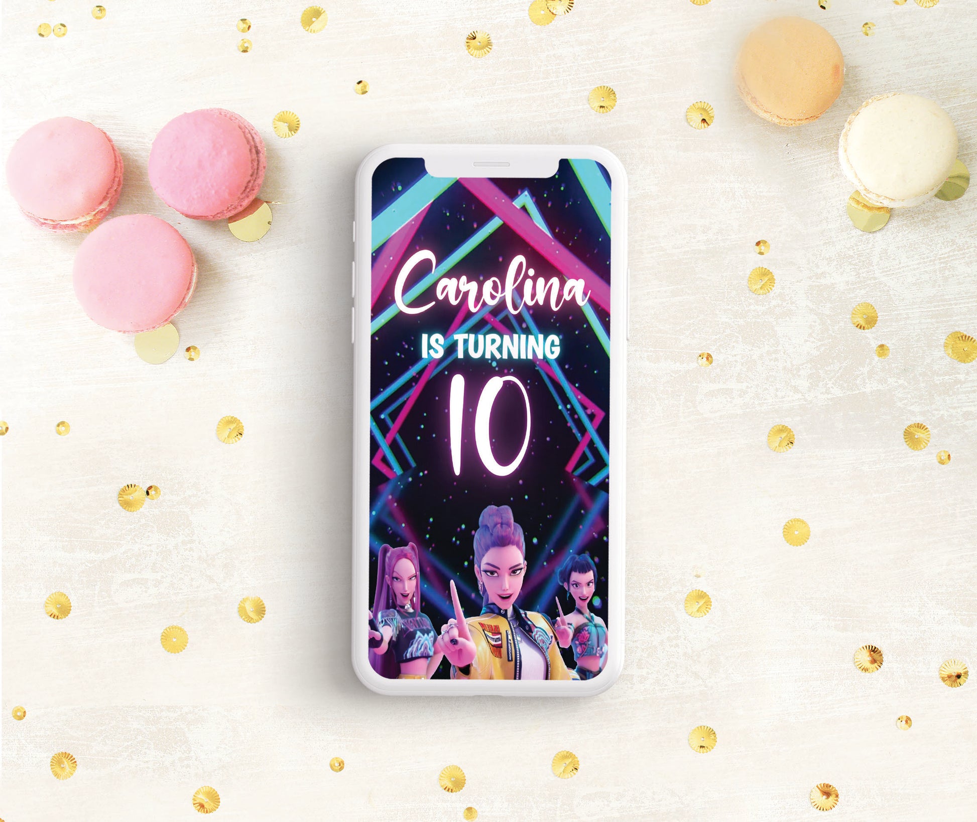 Kpop Demon Hunters video invitation