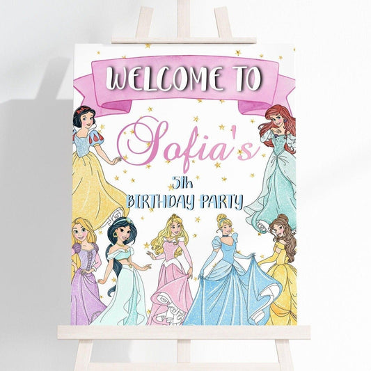 Princess Birthday Welcome Sign - Welcome Sign - Mama Life Printables