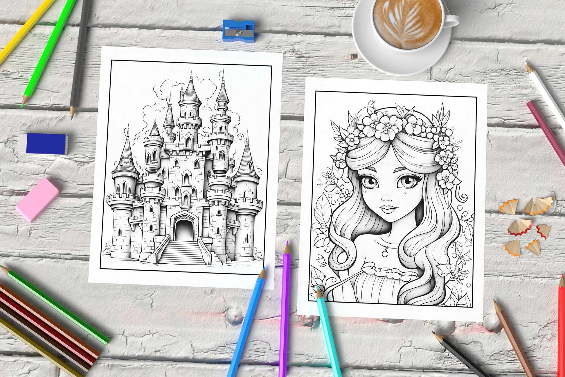 Princess Coloring Book for Kids - 100 Pages - Coloring Pages - Mama Life Printables