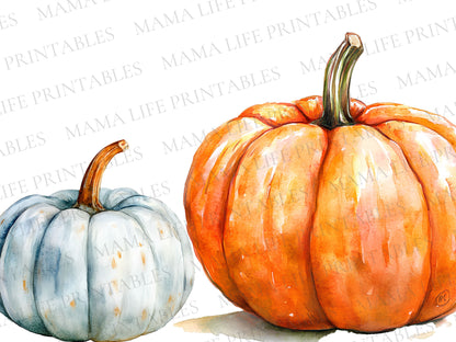 watercolor pumpkins